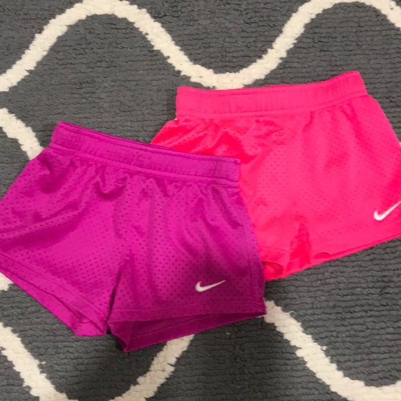 Nike Other - 3T Nike shorts, 2 pairs pink and purple